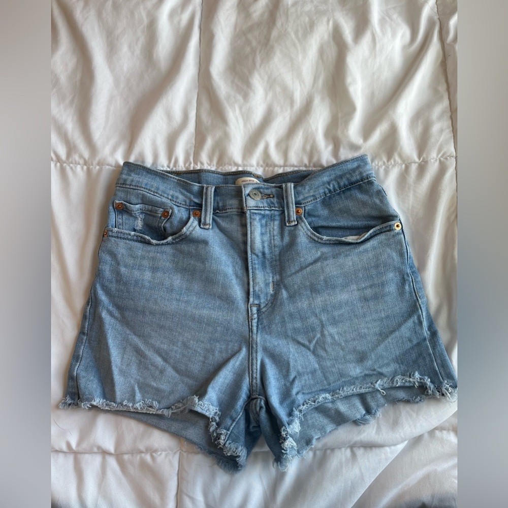 Levi’s Distressed High Rise Shorts